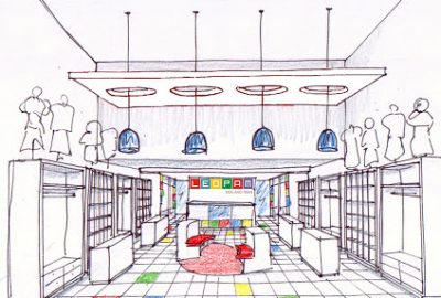 Projeto arquitetura comercial loja moda infantil